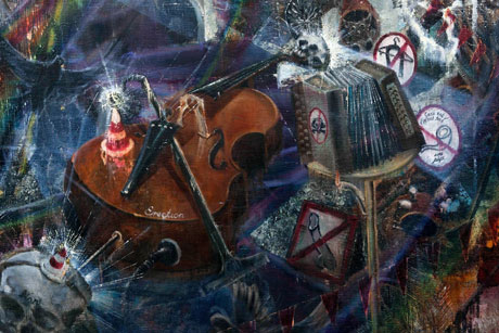 Nachmittag · 600 × 330 cm - Painting by Michael Kunze